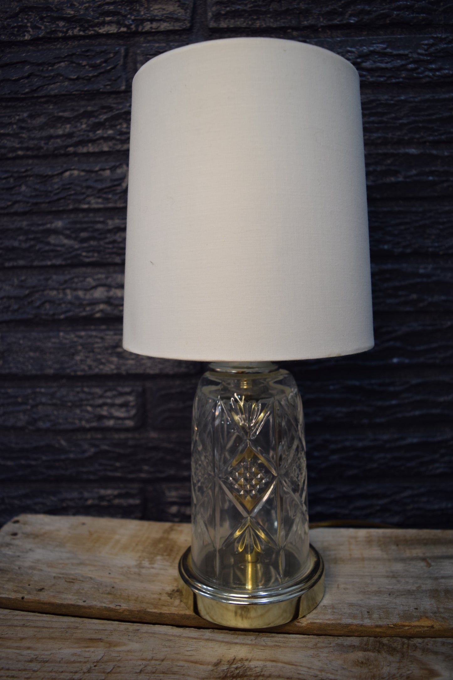 Etched Crystal Table Lamp