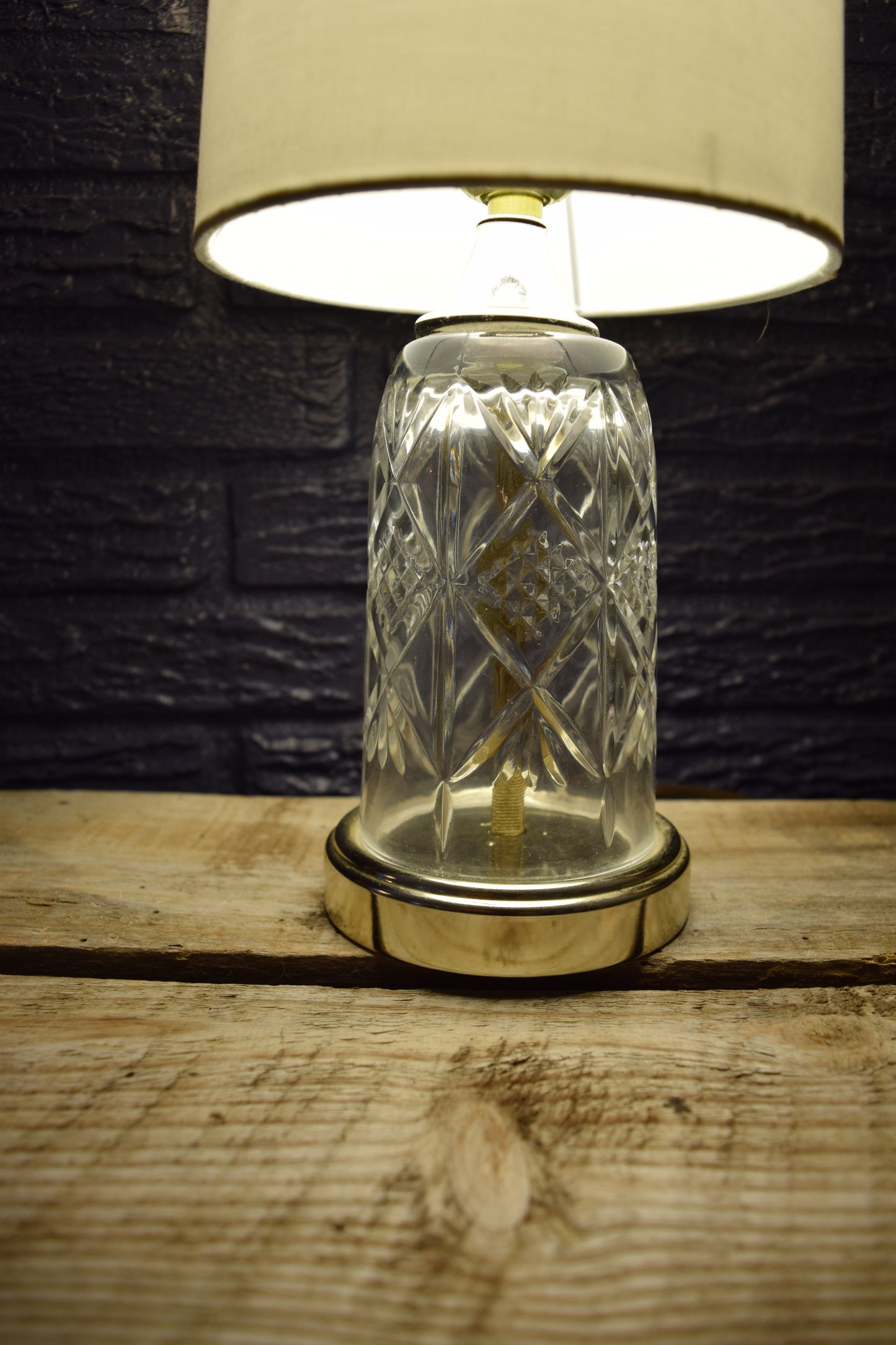 Etched Crystal Table Lamp