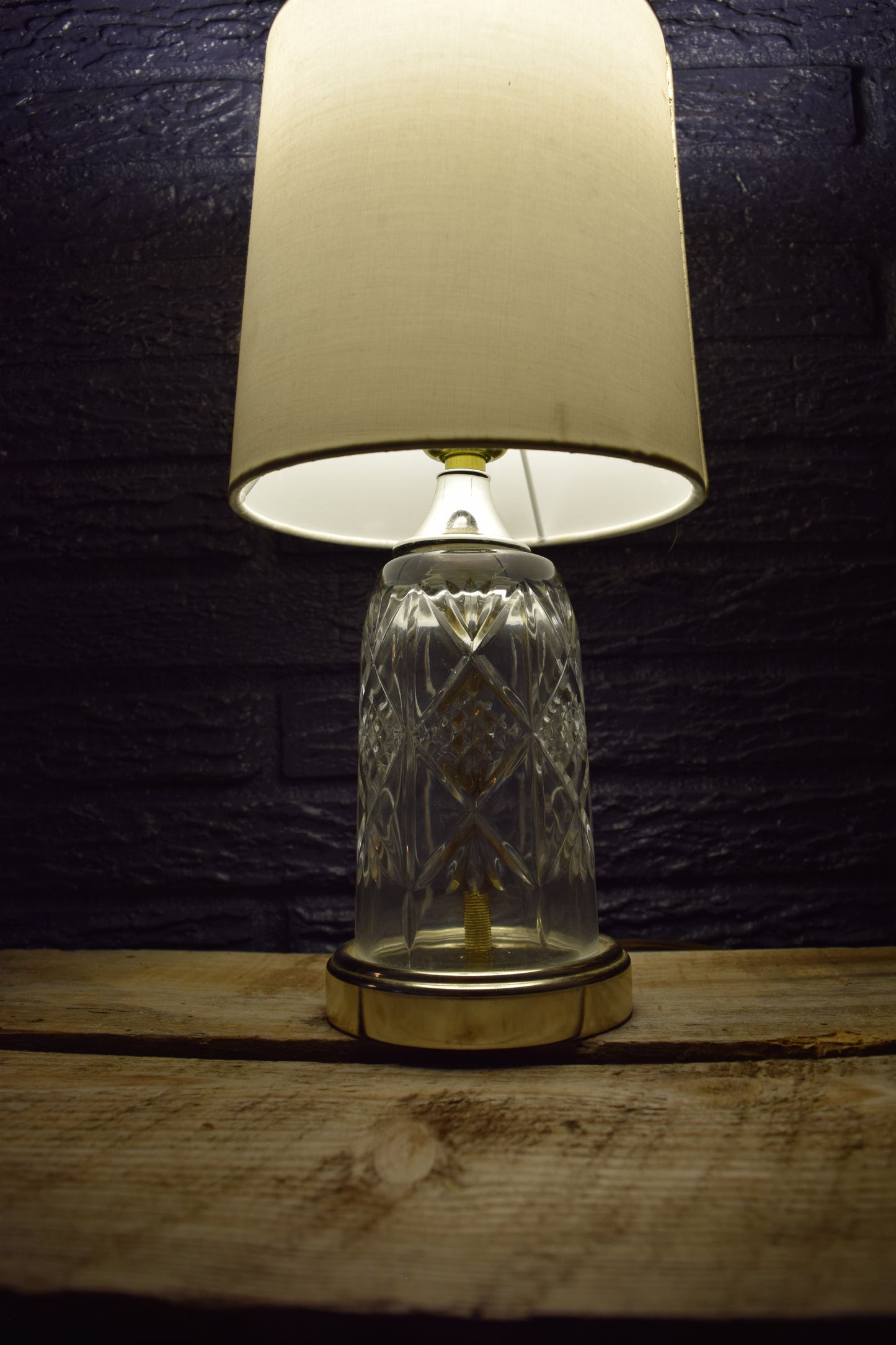 Etched Crystal Table Lamp