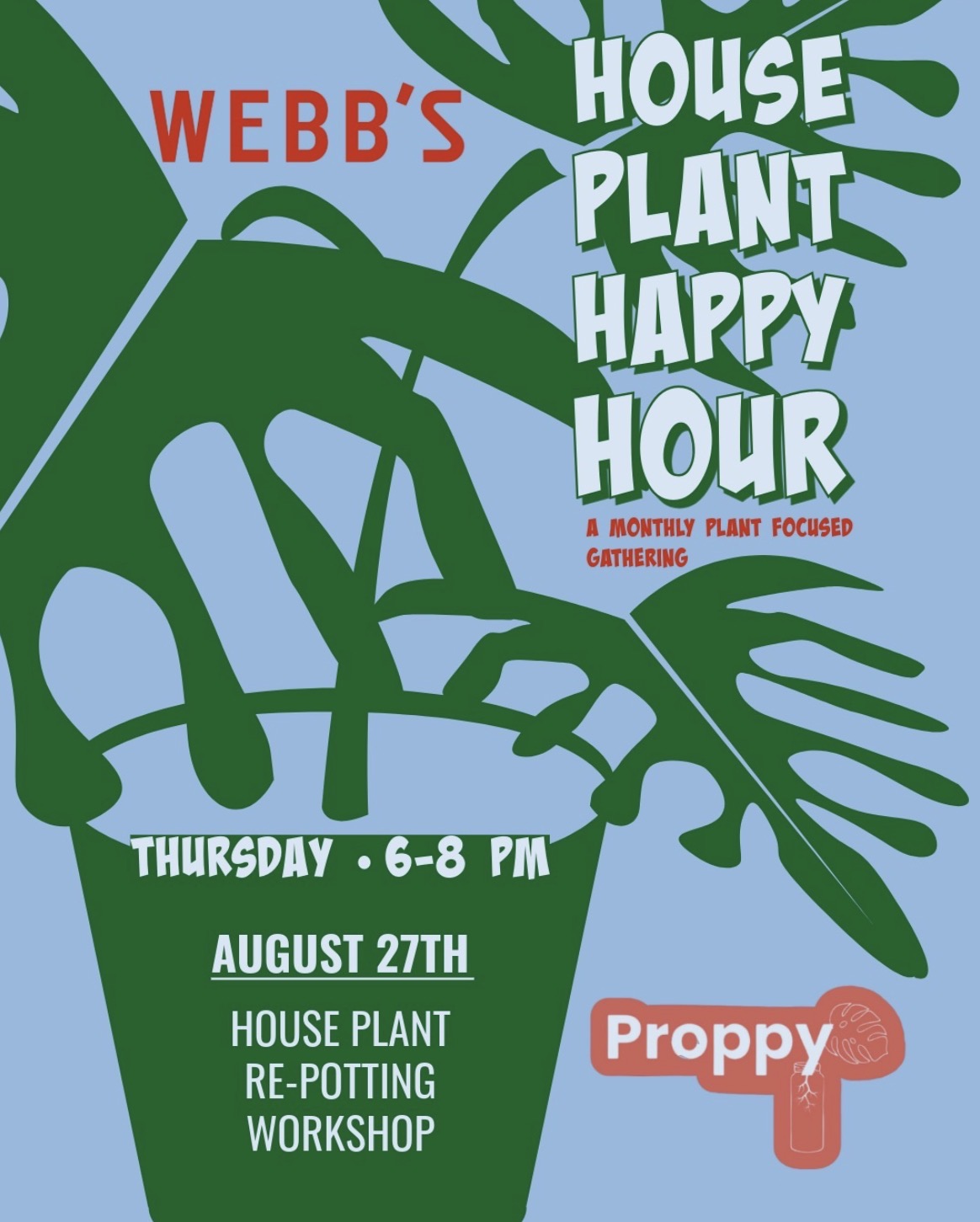 Repotting Party! - 8/27/2026 at Webb's City Cellar