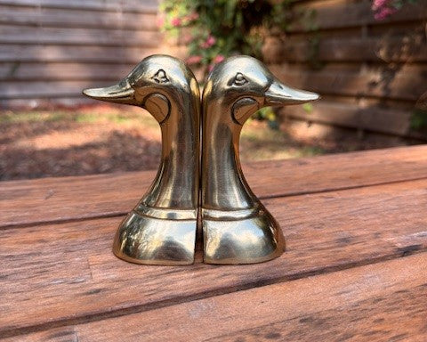 Brass Duck-head Bookends