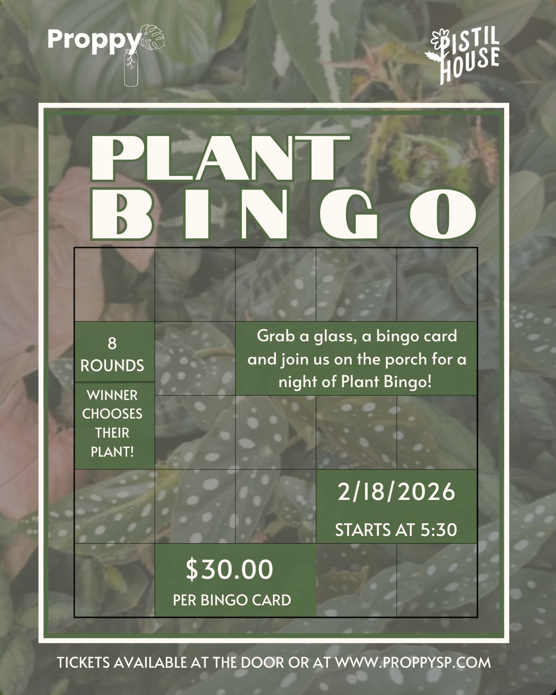 Plant Bingo at Pistil House