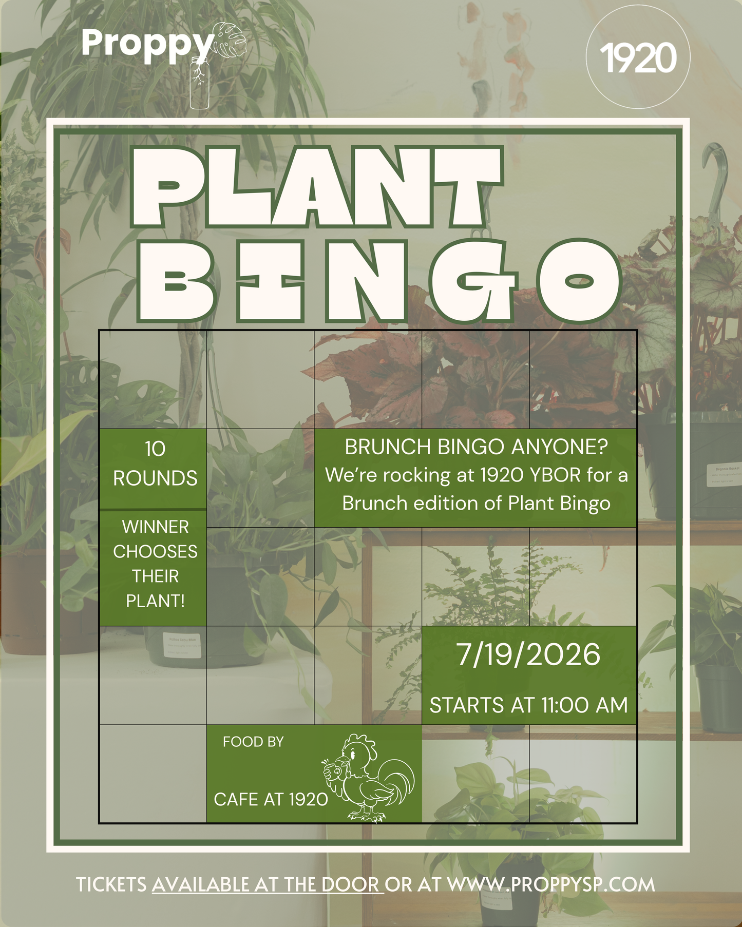 Plant Bingo! at 1920 YBOR 7/19/2026